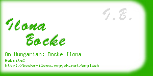 ilona bocke business card